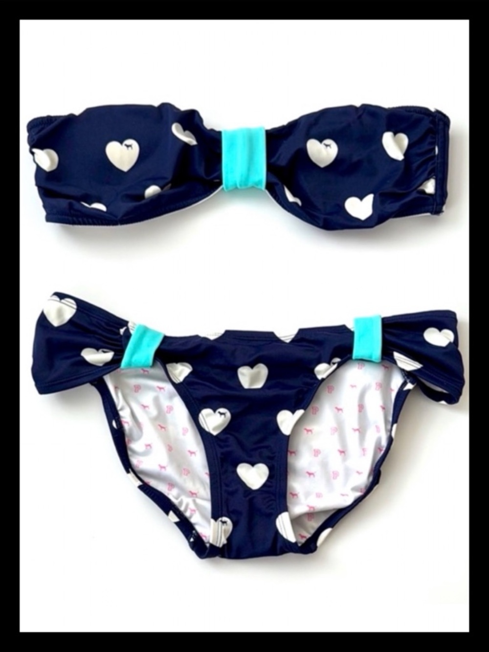 💕ⓅⒾⓃⓀ ⓋⓈ Vintage Heart 2-Piece Bikini NWT💕